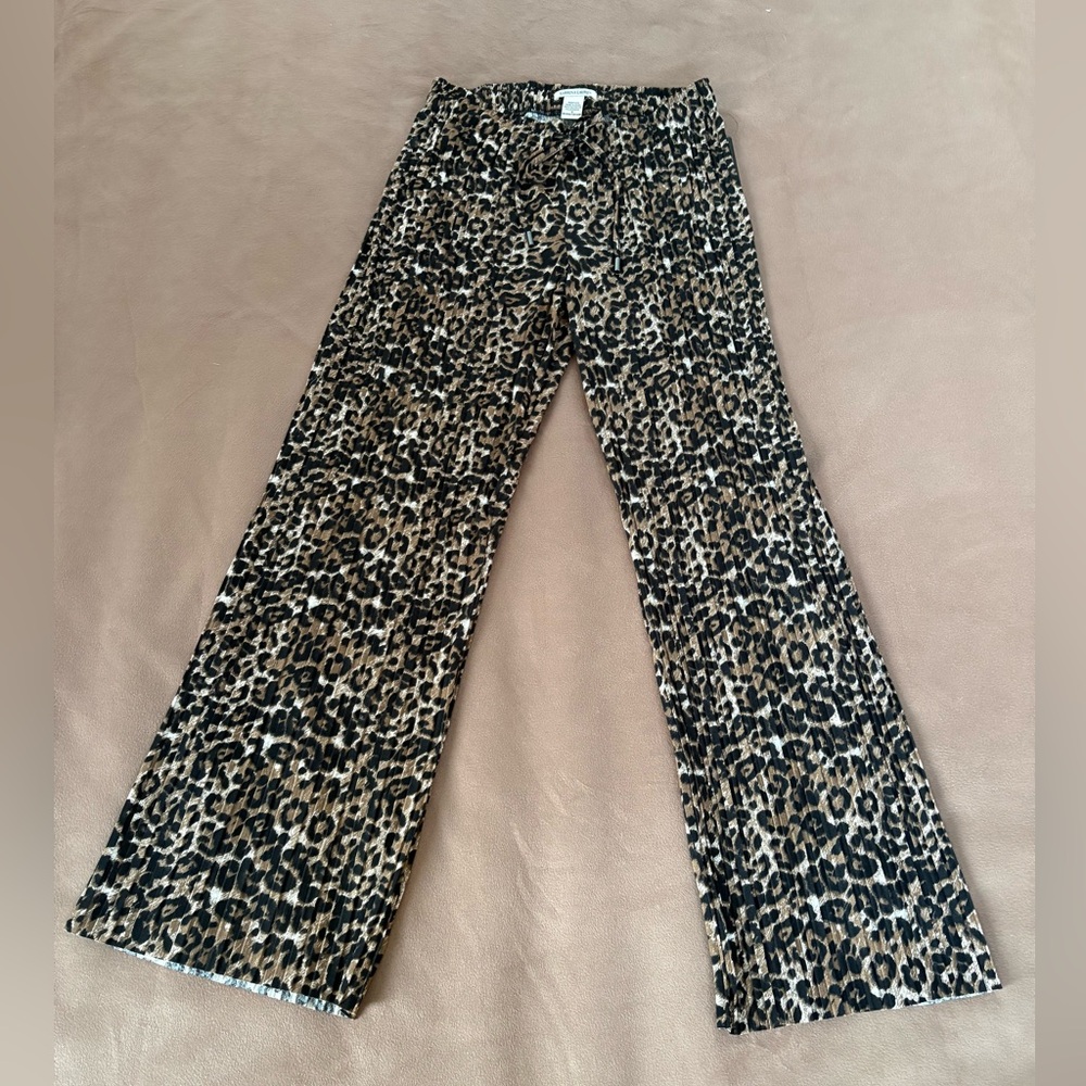 Leopard Print Flared Pants